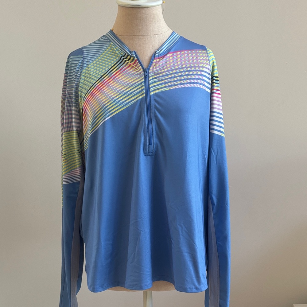 Lucky in Love Count Me In Tennis Quarter Zip Long Sleeve Top